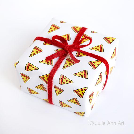 JulieAnnArt Pizza Wrapping Paper